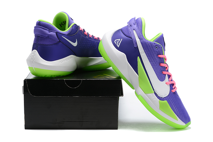 2020 Men Nike Freak 2 Purple Pink Green White Shoes